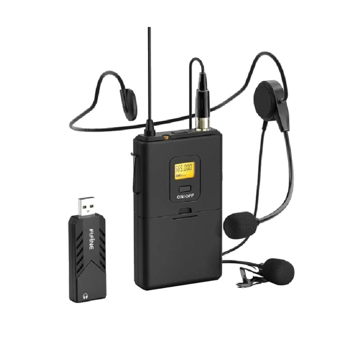 Microfono USB inalambrico de solapa Fifine K031B 1
