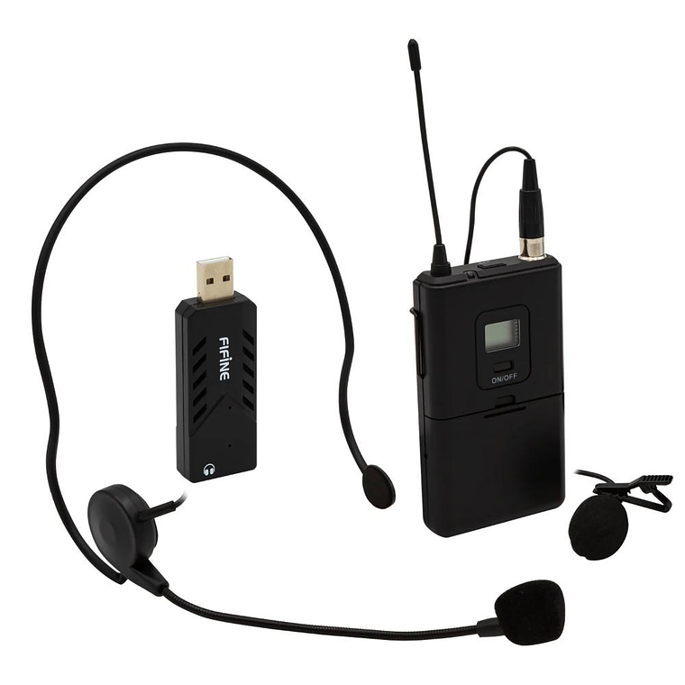 Microfono USB inalambrico de solapa Fifine K031B 2
