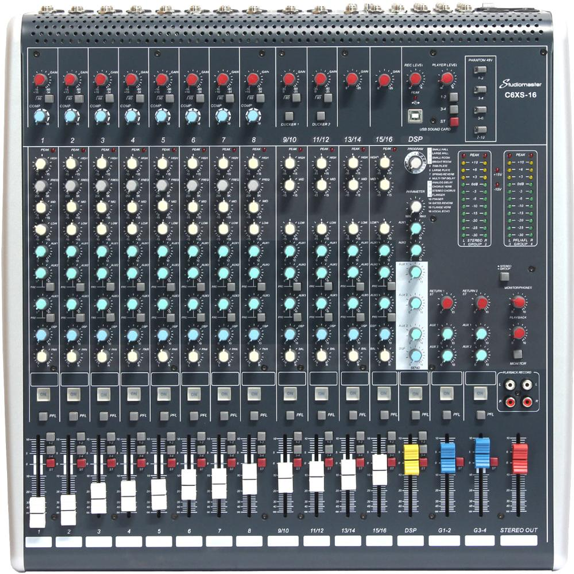 Mixer Analogo 16 Canales Studiomaster C6XS-16 1