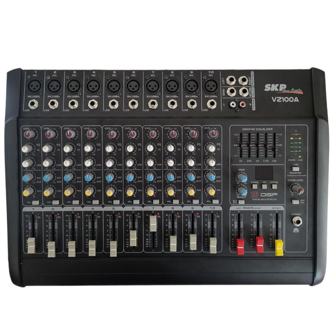 Mixer Amplificado 10 canales SKP VZ-100A Negro 1