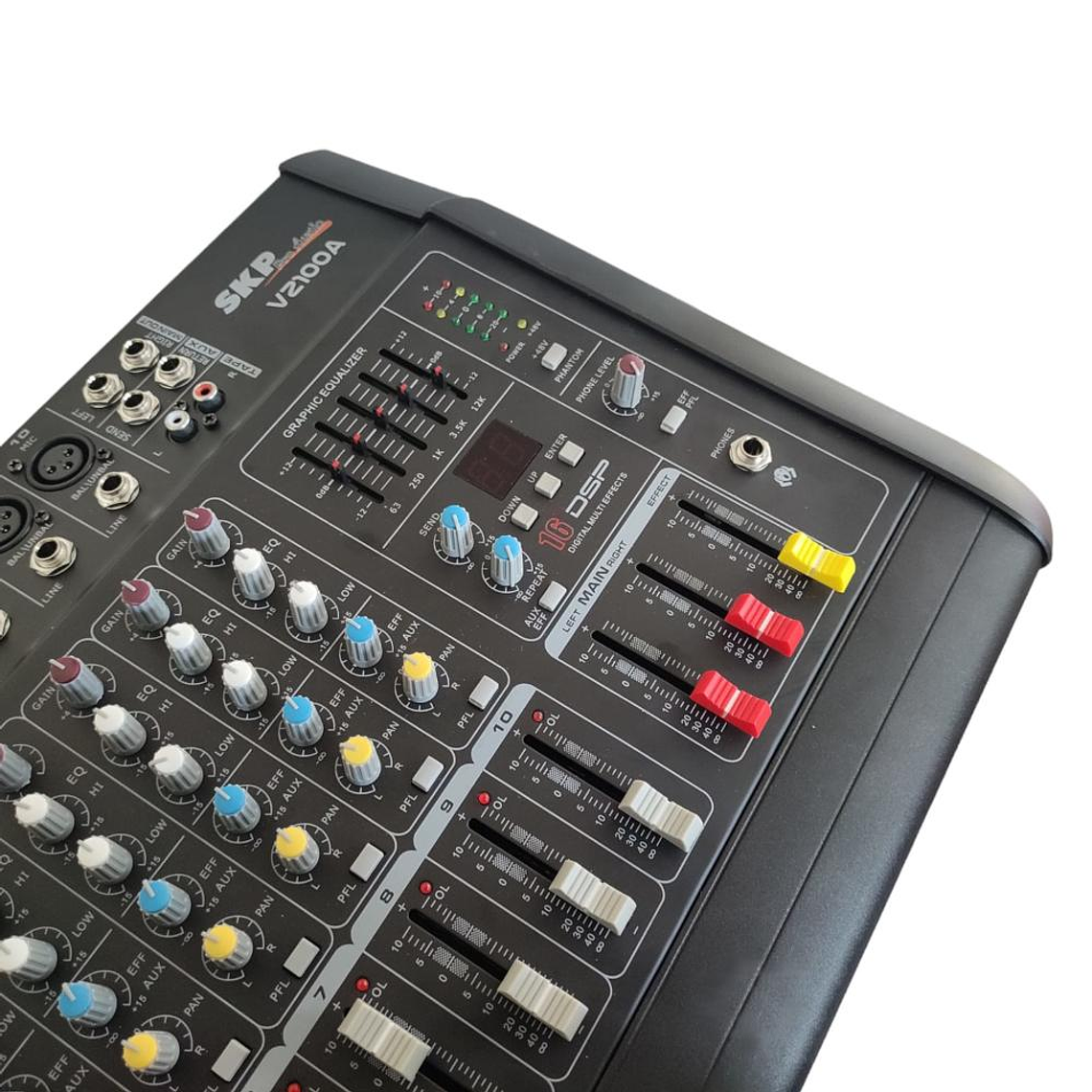 Mixer Amplificado 10 canales SKP VZ-100A Negro 3