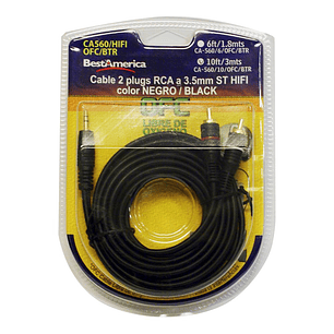Cable 2 RCA a Miniplug ST Best America CA560/6F/OFC/BTR