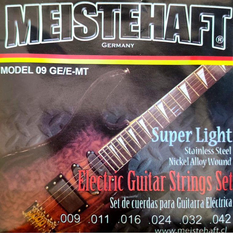 Cuerdas para guitarra electrica Meistehaft 09 GE/E-MT 1