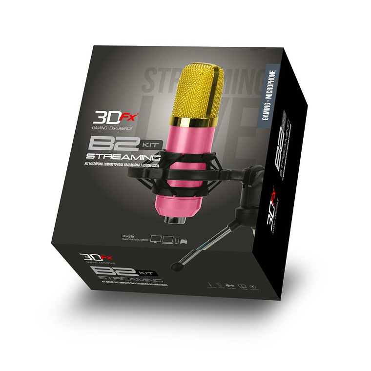 Kit de microfono para transmision 3DFX B2 Pink 4