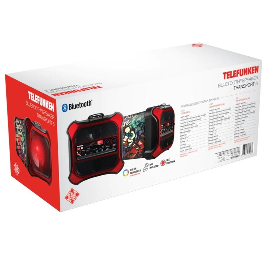 Parlante portatil bluetooth Telefunken TRANSPORT 5 5