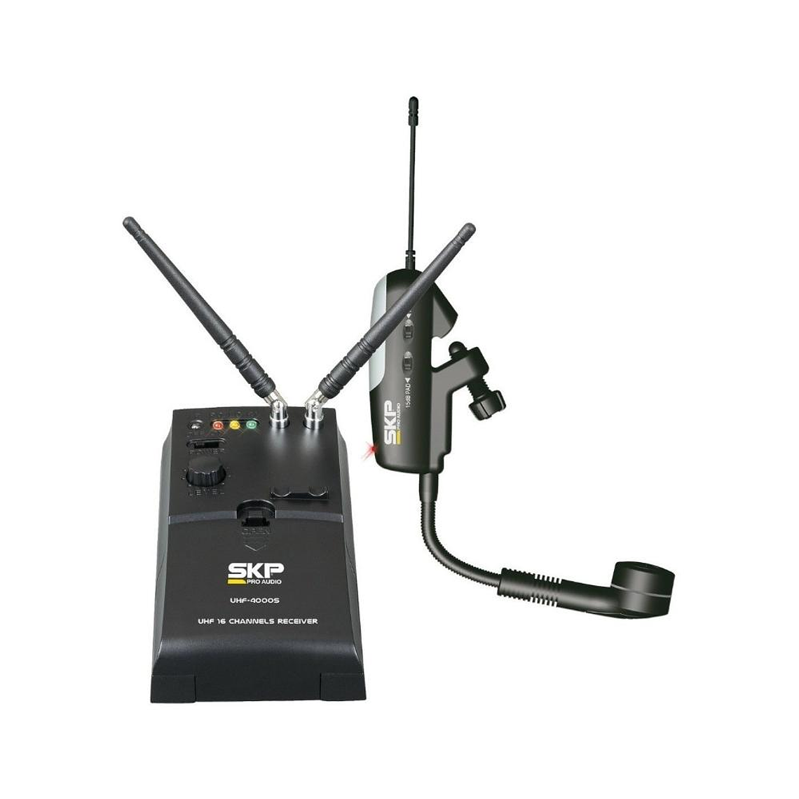 Sistema inalambrico para Saxofon SKP UHF 4000S 1