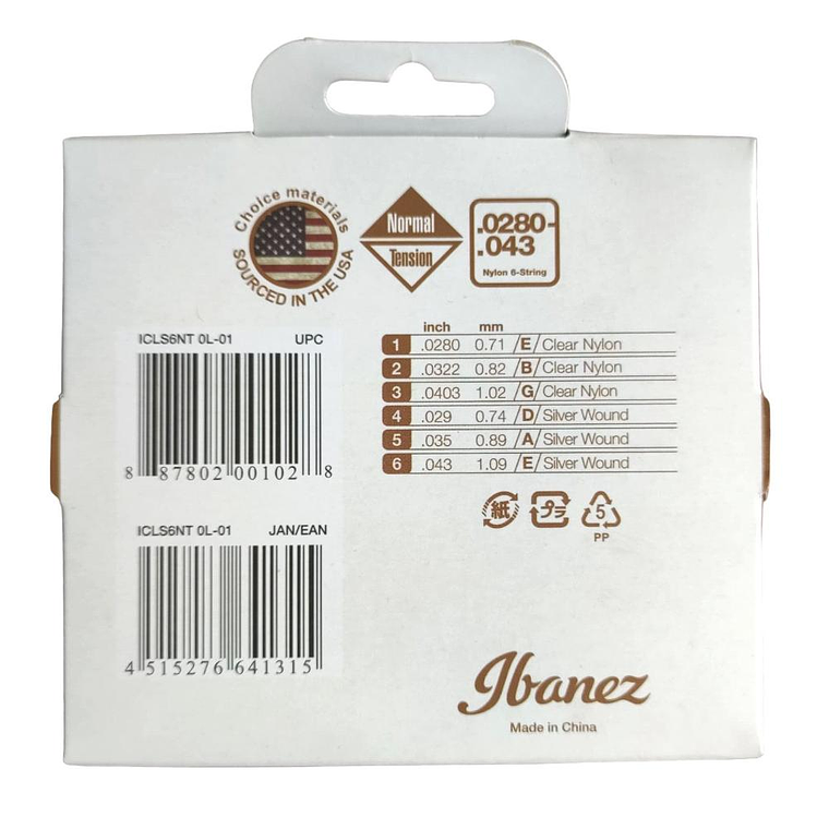 Cuerdas Guitarra Clasica Ibanez ICLS6NT 2