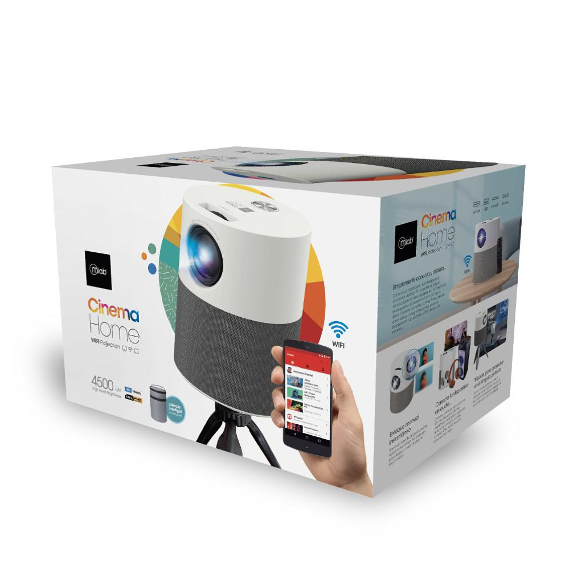 Proyector 4500 lumenes Mlab Cinema Home Projection WIFI 6