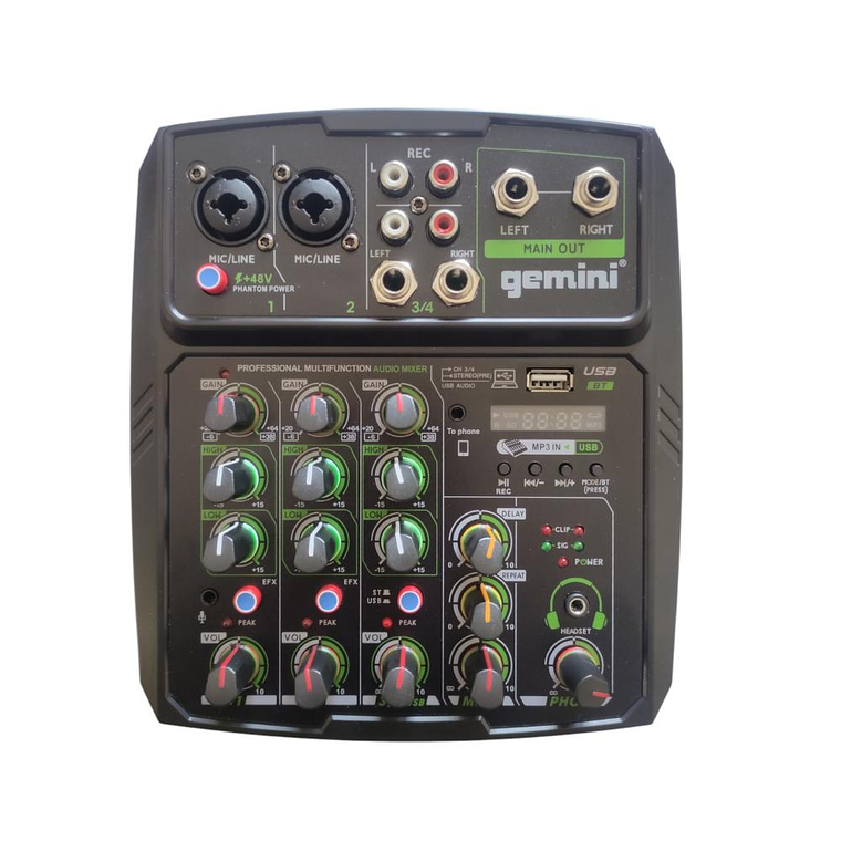Mixer Analogo 4 canales Gemini GE-4CH 1