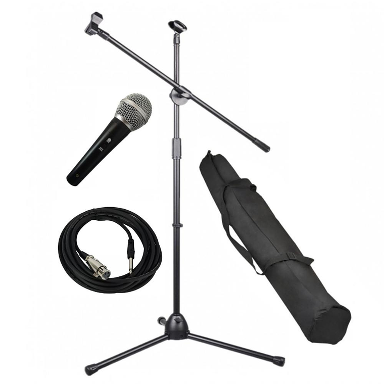 Set de microfono con atril, cable y funda Fidek KIT-SM58 1