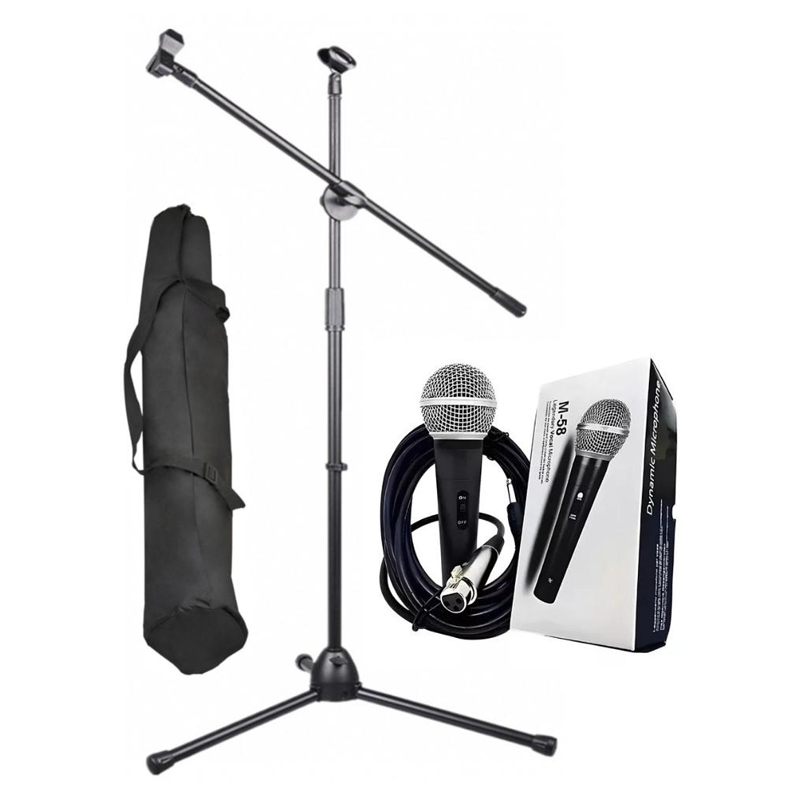 Set de microfono con atril, cable y funda Fidek KIT-SM58 2