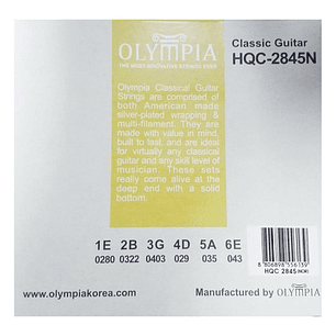 Cuerdas para Guitarra Clasica Olympia HQC-2845H