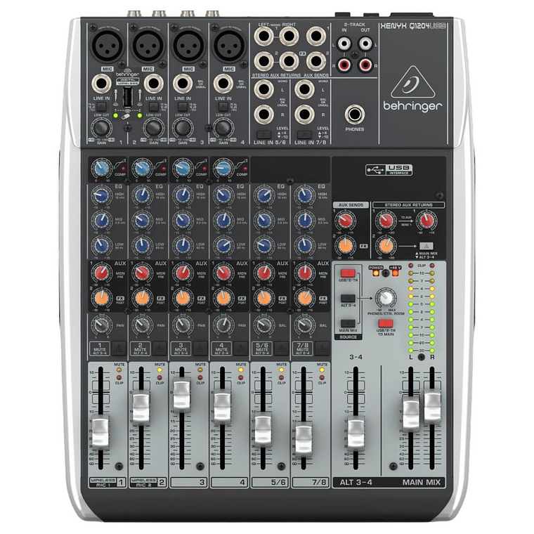 Mixer Analogo 12 entradas Behringer Xenyx Q1204USB 1