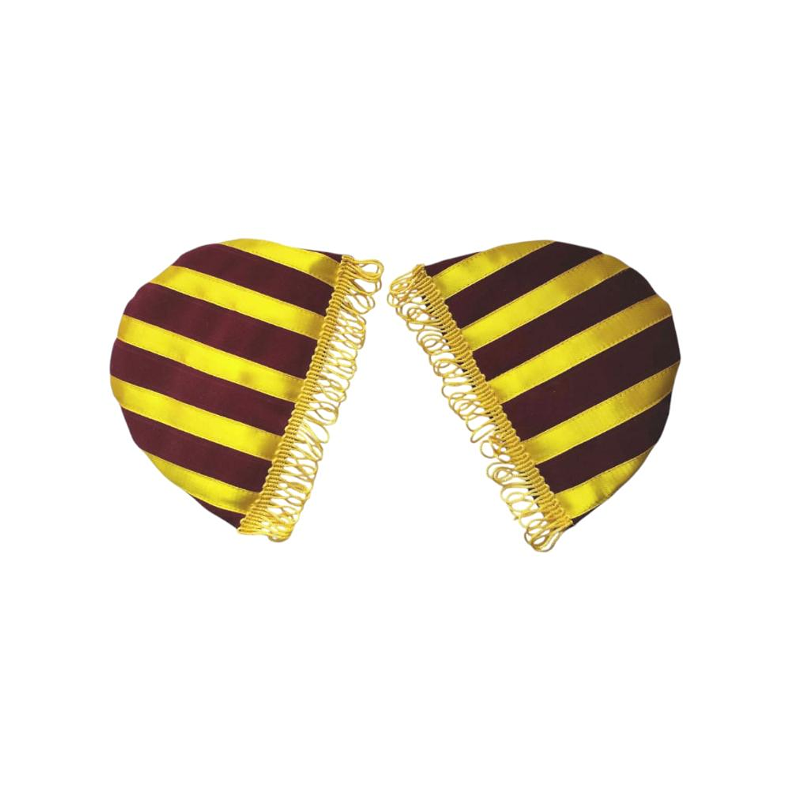 Par de hombreras uniforme de banda Mlion Burdeo/Dorado 2