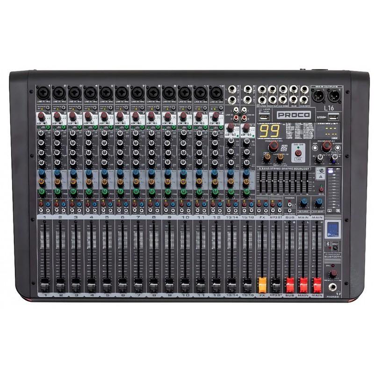 Mixer Analogo 16 Canales Proco L16 1
