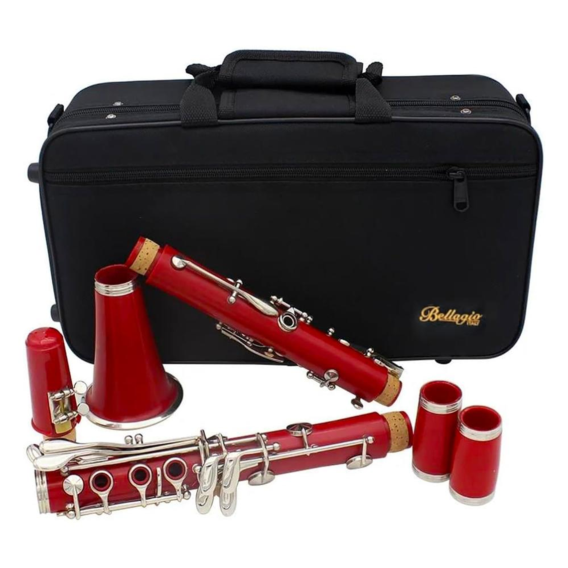 Clarinete en Bb color rojo Bellagio BE-CL-905 2