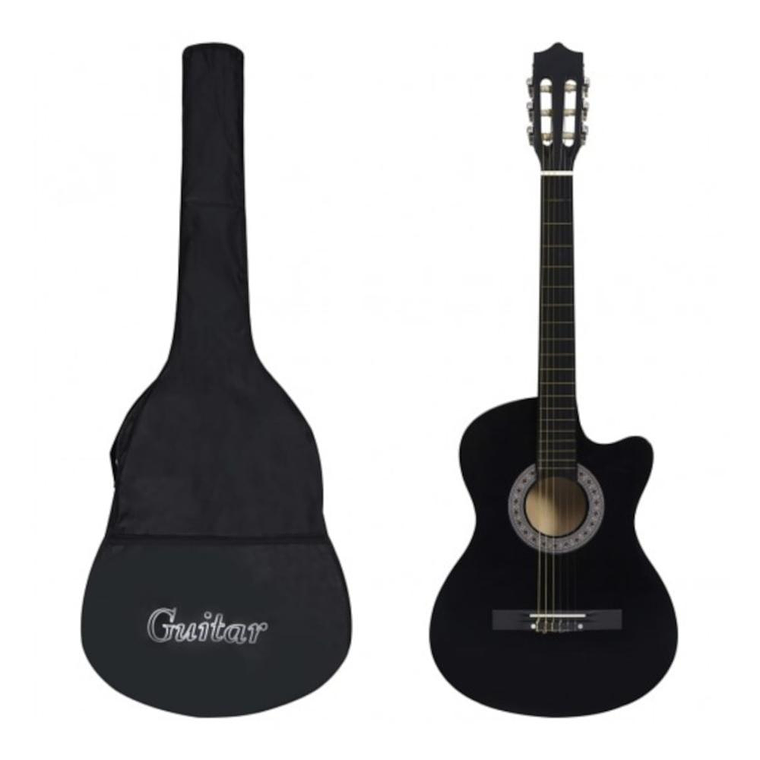 Guitarra Electroacustica Epic 38 Pulgadas Negra + Funda 2