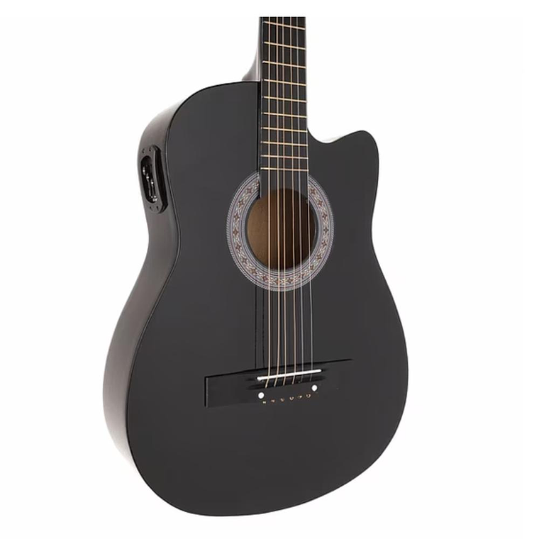 Guitarra Electroacustica Epic 38 Pulgadas Negra + Funda 3