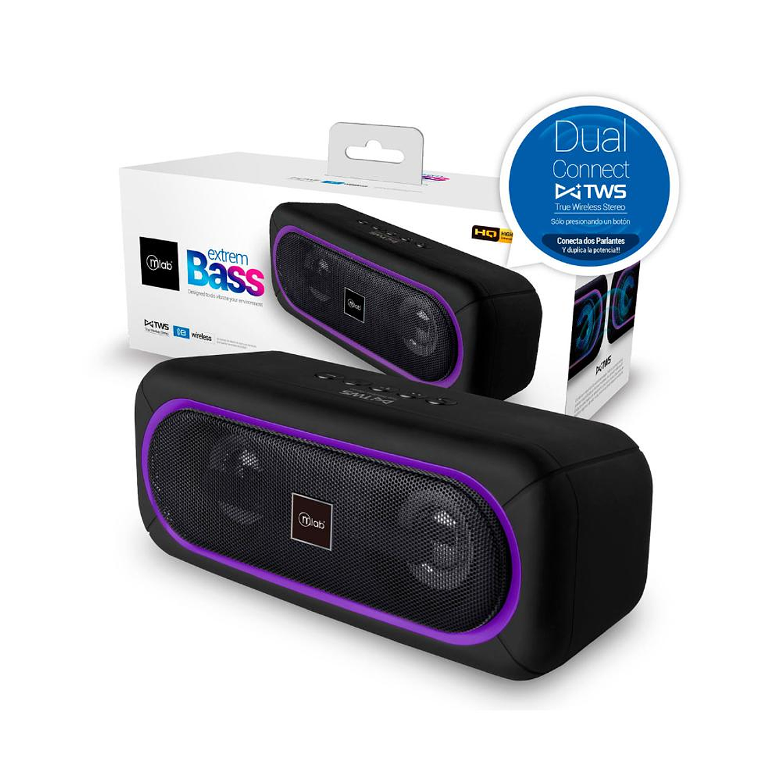 Parlante Bluetooth Mlab Extrem Bass 8907 4