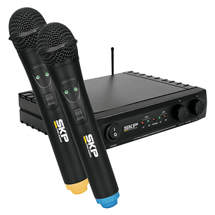 Micrófono Inalámbrico de Mano Doble SKP UHF-261