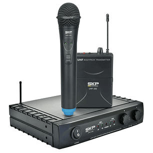 Set de Micrófonos Inalámbricos 3X SKP UHF-282