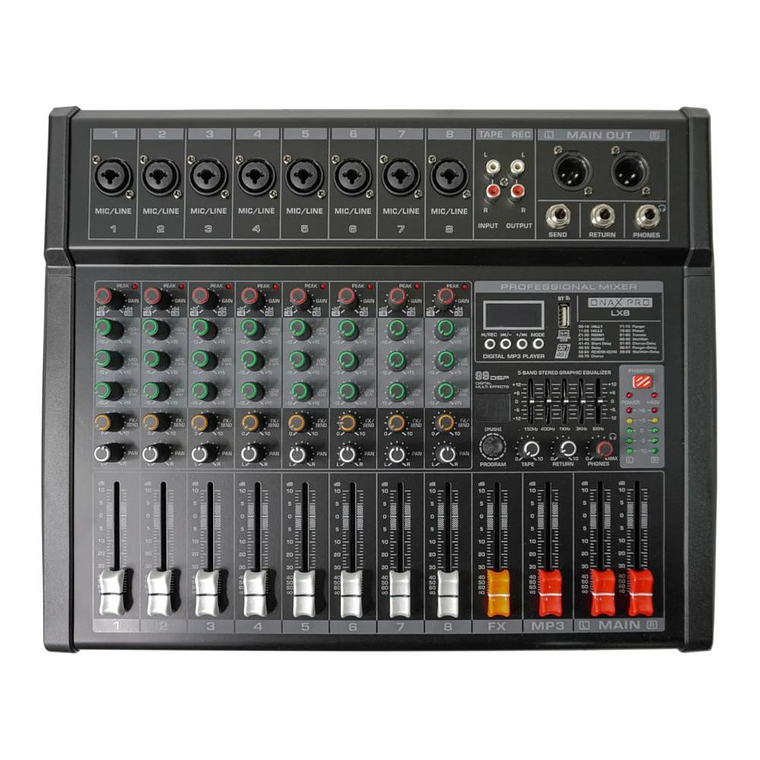 Mixer Potenciado 8 Canales Onax Pro LX8 1