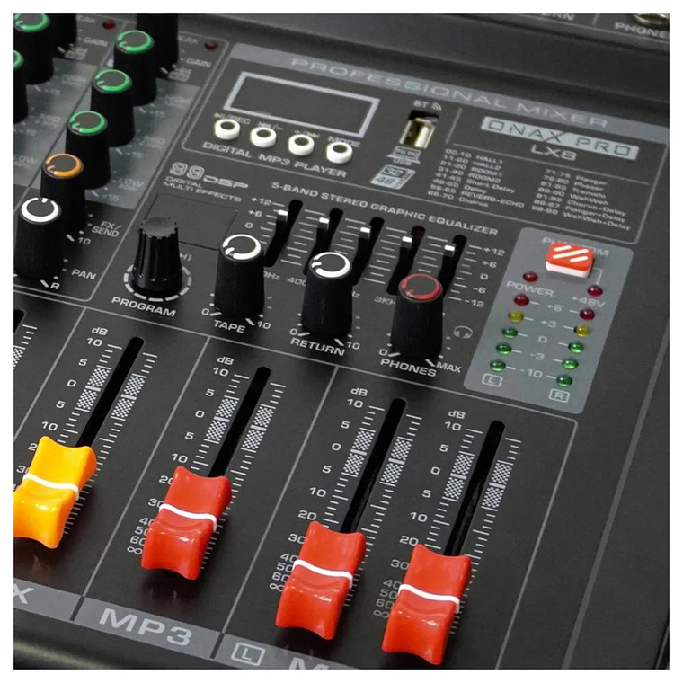Mixer Potenciado 8 Canales Onax Pro LX8 3