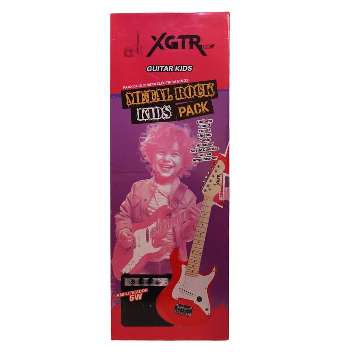 Full Pack Guitarra Electrica XGTR ST50 Kid Red 6