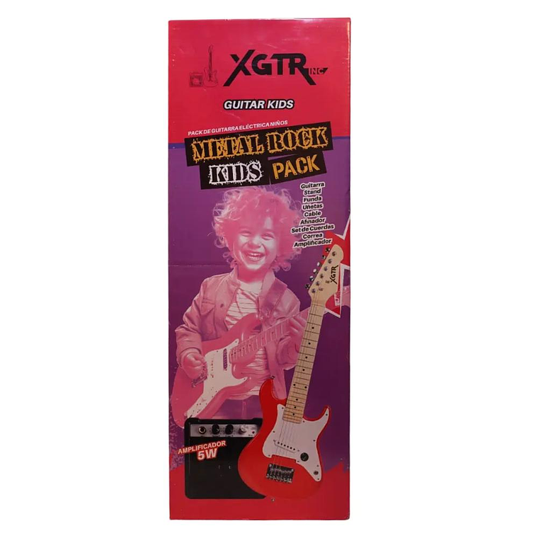 Full Pack Guitarra Electrica XGTR ST50 Kid Red 6