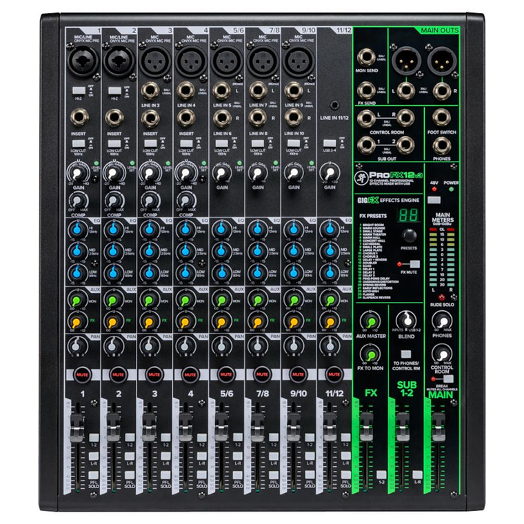 Mixer Analogo 12 canales Mackie PROFX12 V3 1
