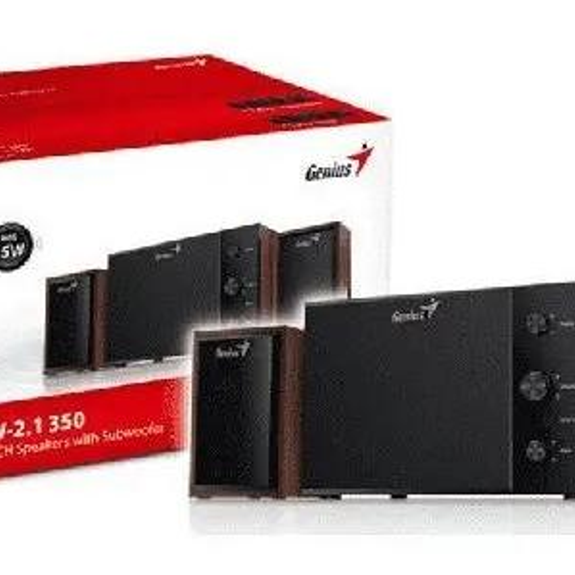 Parlantes Genius SW-2.1 350 Madera 4