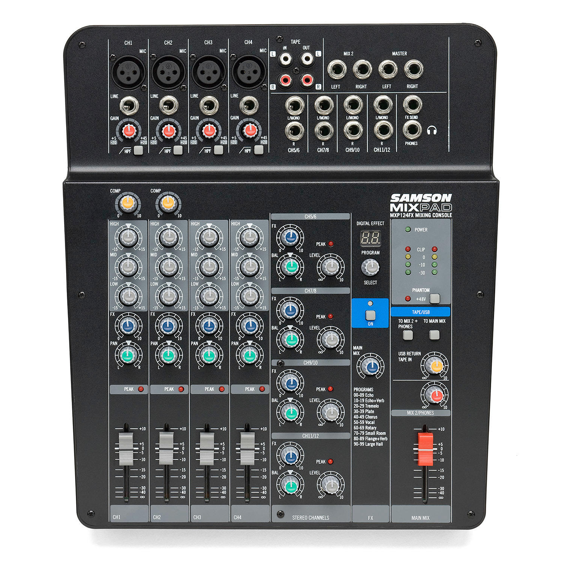 Mixer analogo 12 canales Samson MXP124FX BK