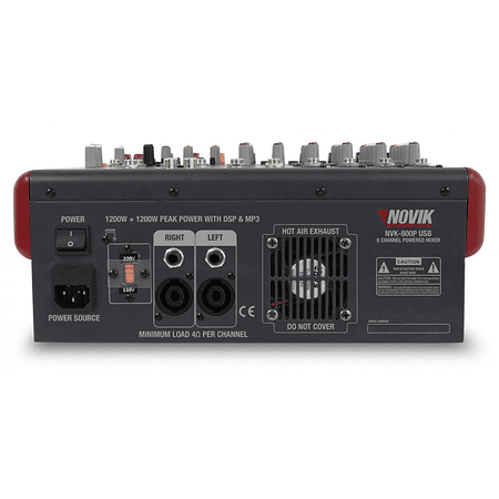 Mixer Amplificado Novik NVK-800P BT