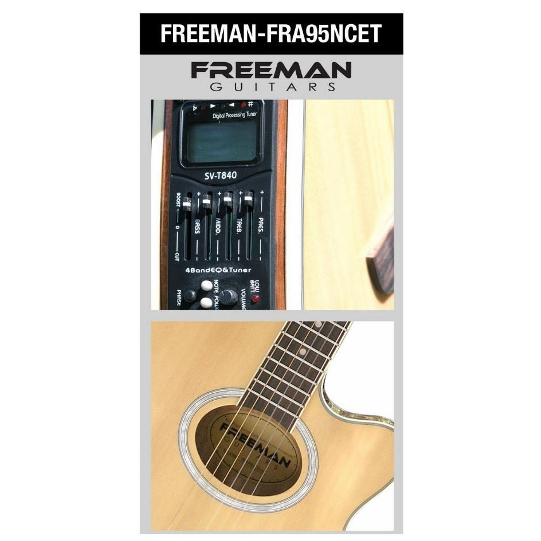 Guitarra electroacustica Freeman FRA95NCET NT