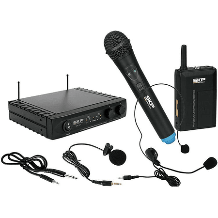 Microfono Solapa + Cintillo SKP UHF-271