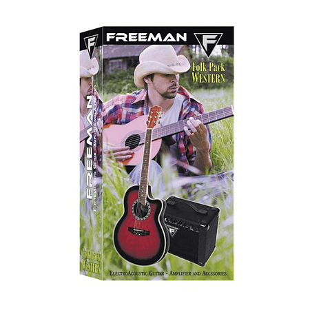 Pack de guitarra electroacustica Freeman Western