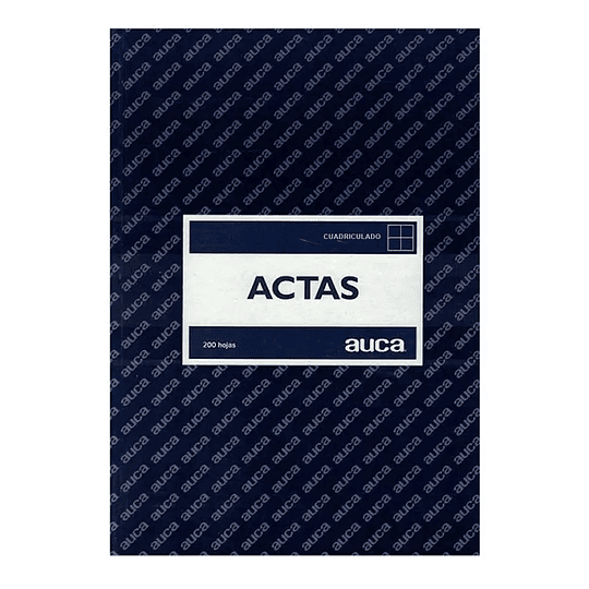 Libro de Actas 200 Hojas Cuadriculado Auca