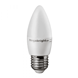 Ampolleta Led Vela E27 5W 6.000K Megabright