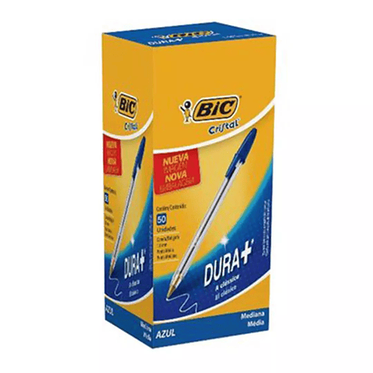 Lápiz Pasta Bic Cristal Azul Caja de 50 unidades