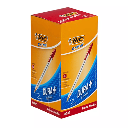 Lápiz Pasta Bic Cristal Rojo Caja de 50 unidades