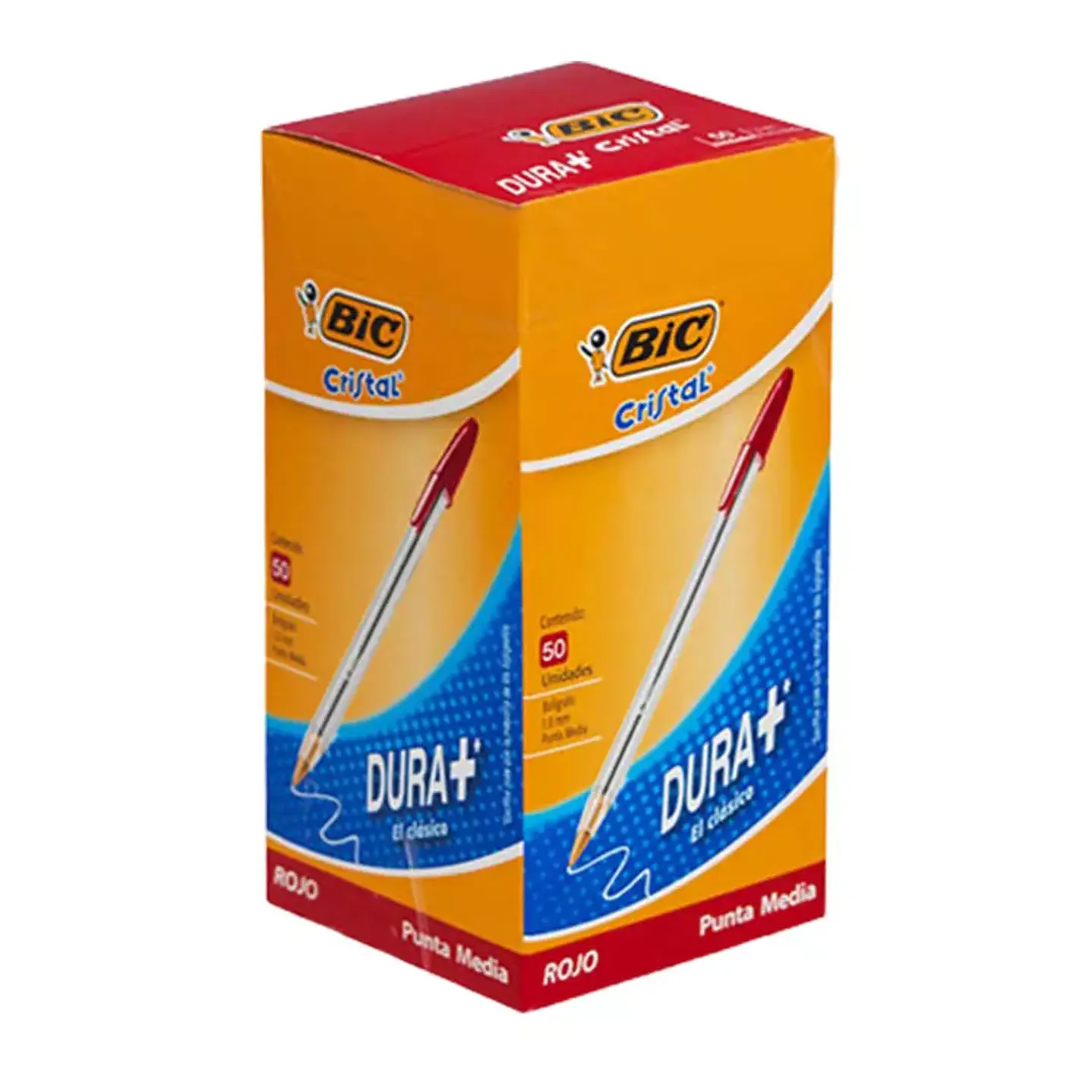 Lápiz Pasta Bic Cristal Rojo Caja de 50 unidades 1