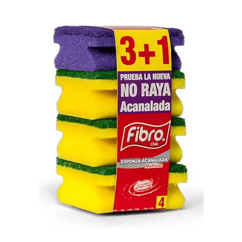 Esponja Acanalada 3+1 Fibro
