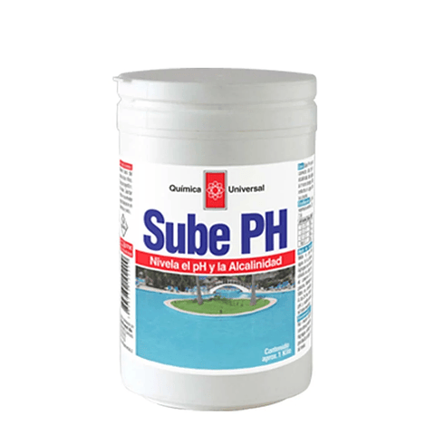 Sube pH y Alcalinidad - Química Universal - 1 kg - Corrector de pH para Piscina en Polvo Granulado - Incrementador de pH