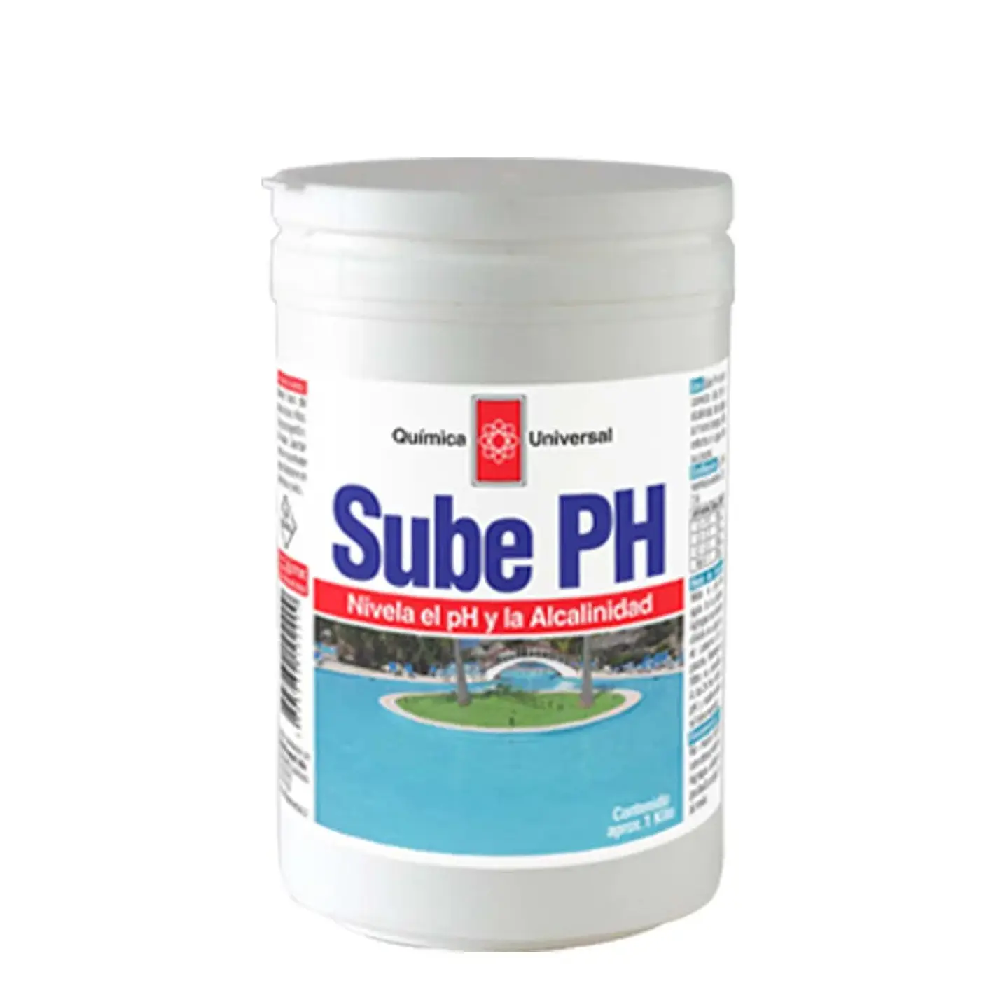 Sube pH y Alcalinidad - Química Universal - 1 kg - Corrector de pH para Piscina en Polvo Granulado - Incrementador de pH 1