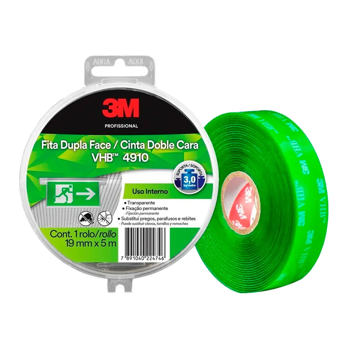 Cinta Doble Contacto VHB 4910 19mm x 5m 3M 1