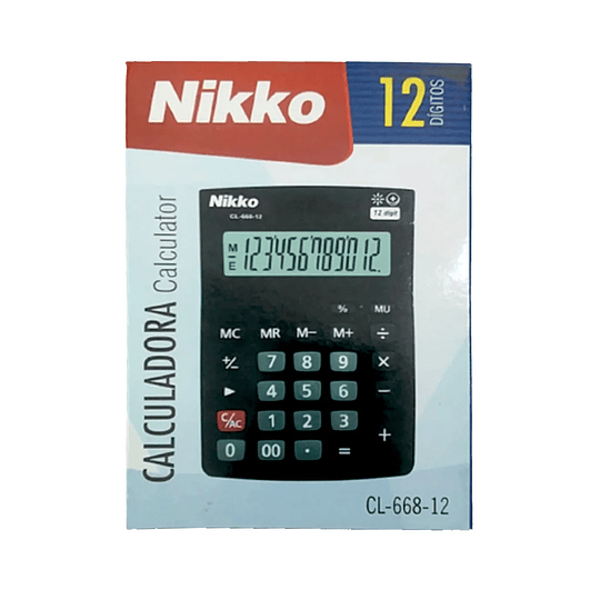 Calculadora 12 Dígitos CL-668-12 Nikko