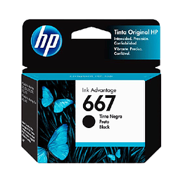 Cartucho de Tinta HP 667 Negro