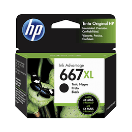 Cartucho de Tinta HP 667 XL Negro