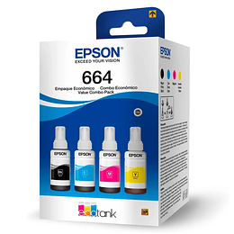 Tintas Epson T664 Pack 4 Colores