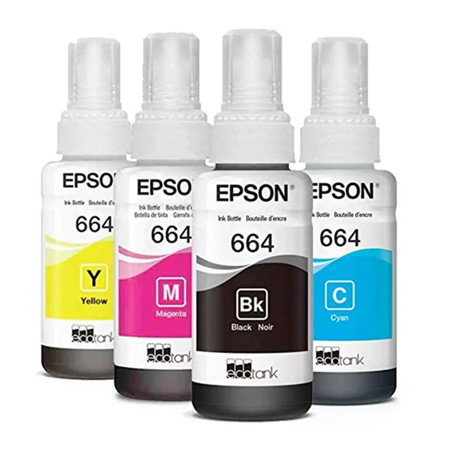 Pack 4 Tintas Epson T664 Original - Negro, Cian, Magenta, Amarillo, 70 ml c/u 2